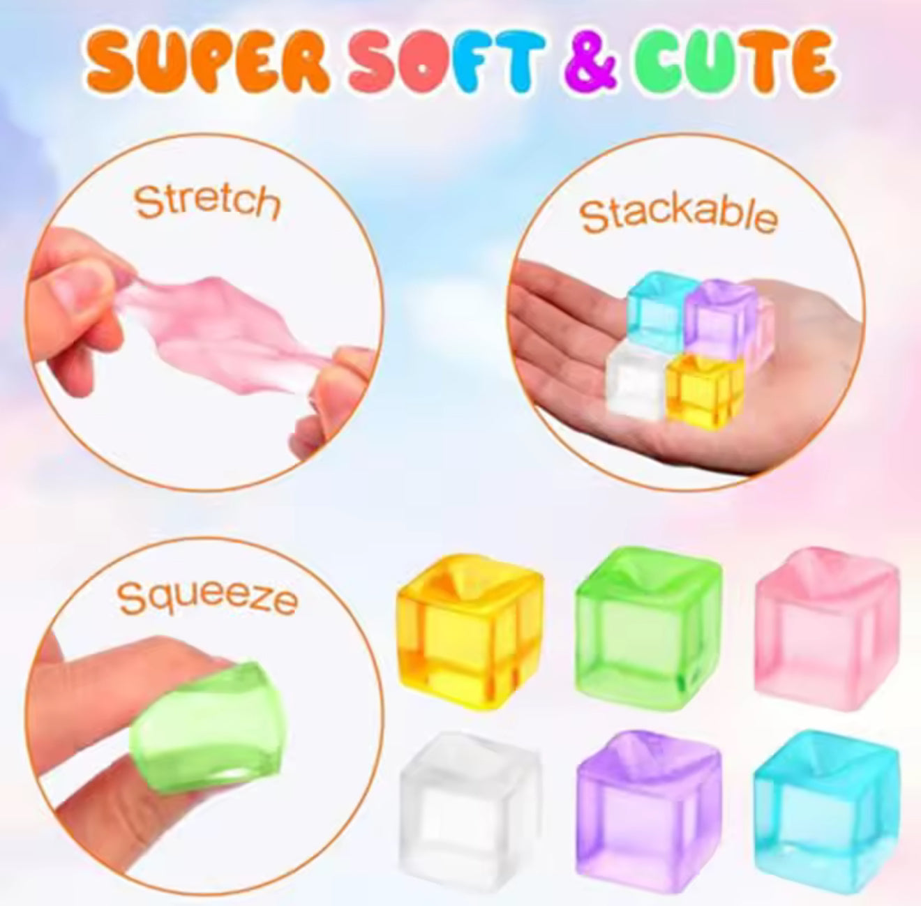 Fidget Ice Cubes (Randomized color)