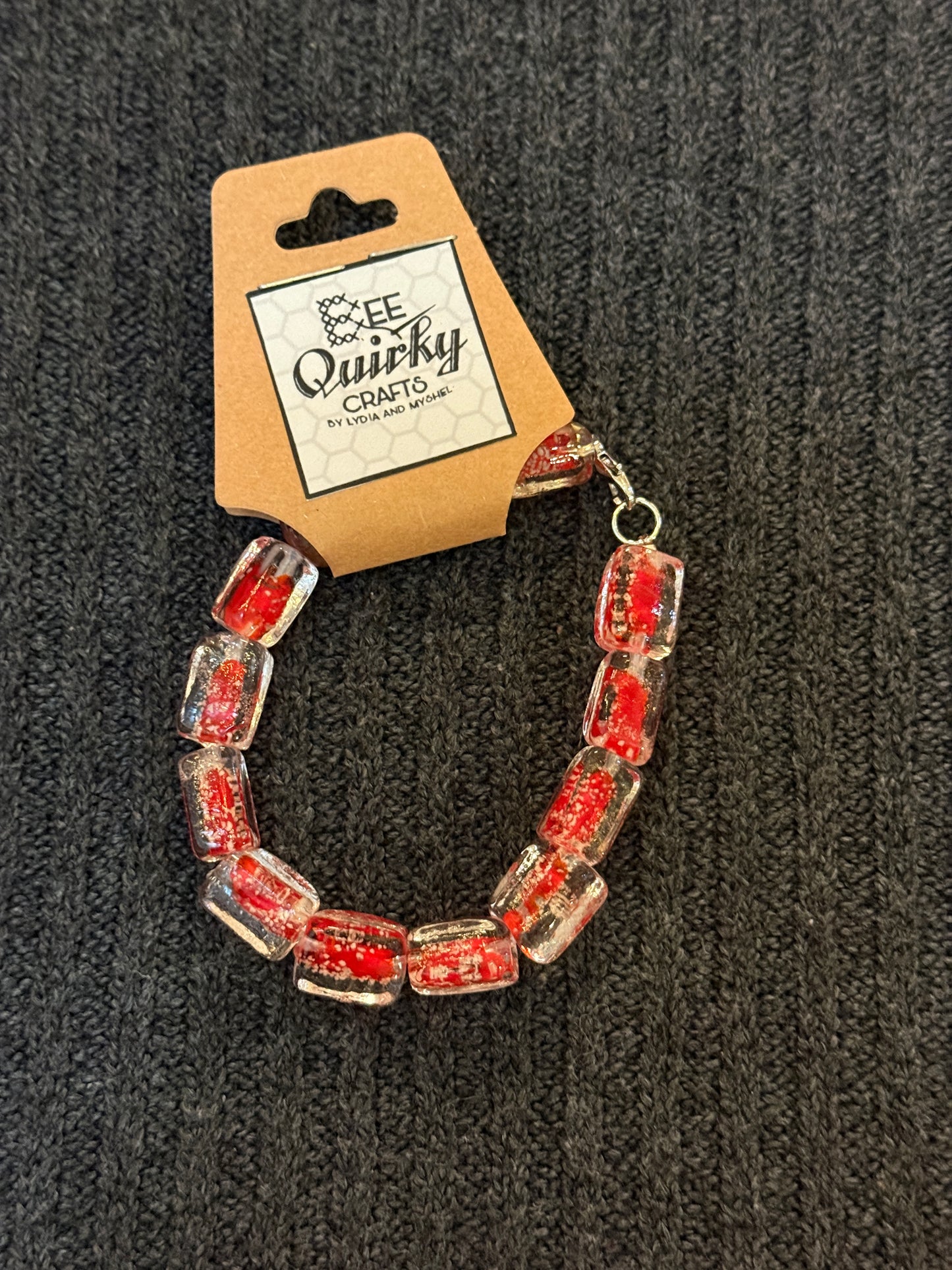 Bracelets - Cracked Glass and Gemstones