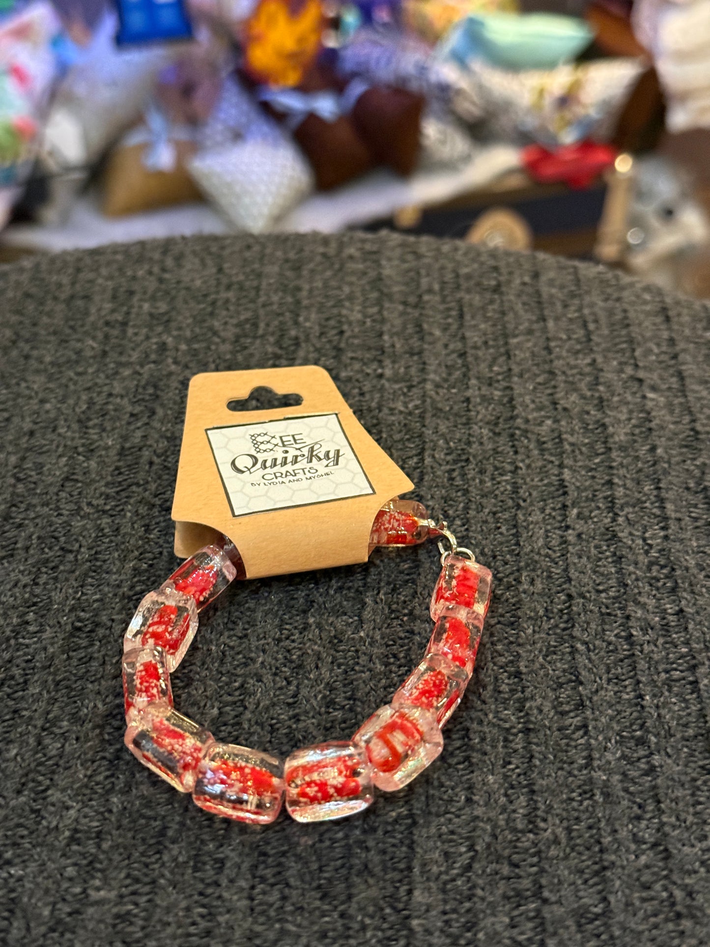 Bracelets - Cracked Glass and Gemstones