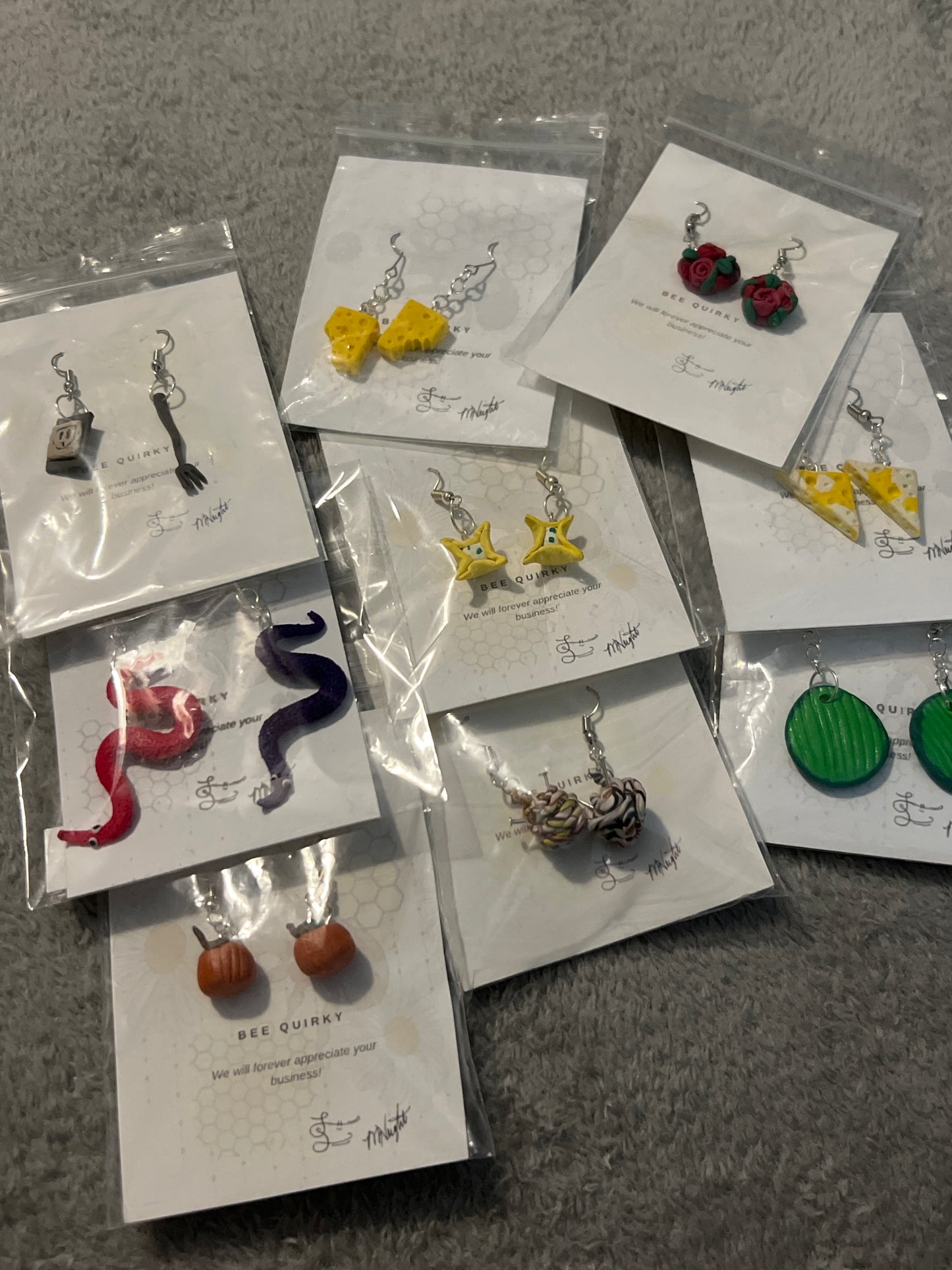 Earrings- Clay Hand Sculpted