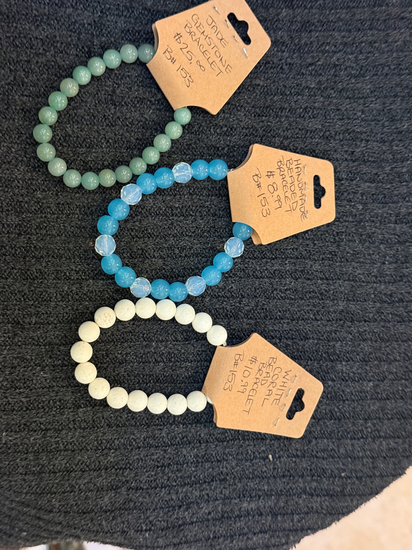 Bracelets - Cracked Glass and Gemstones