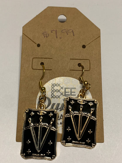 Tarot Gold Earrings