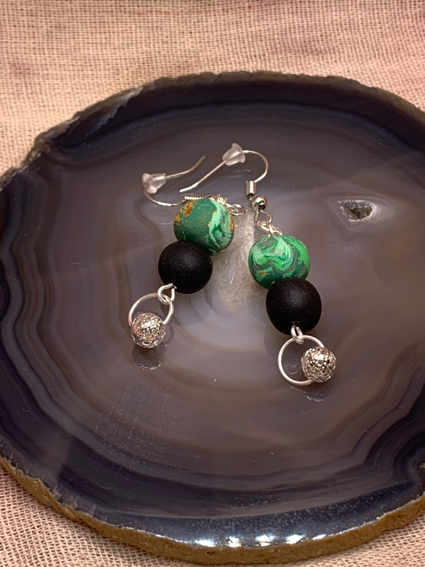 Earrings- Clay Beaded Drop