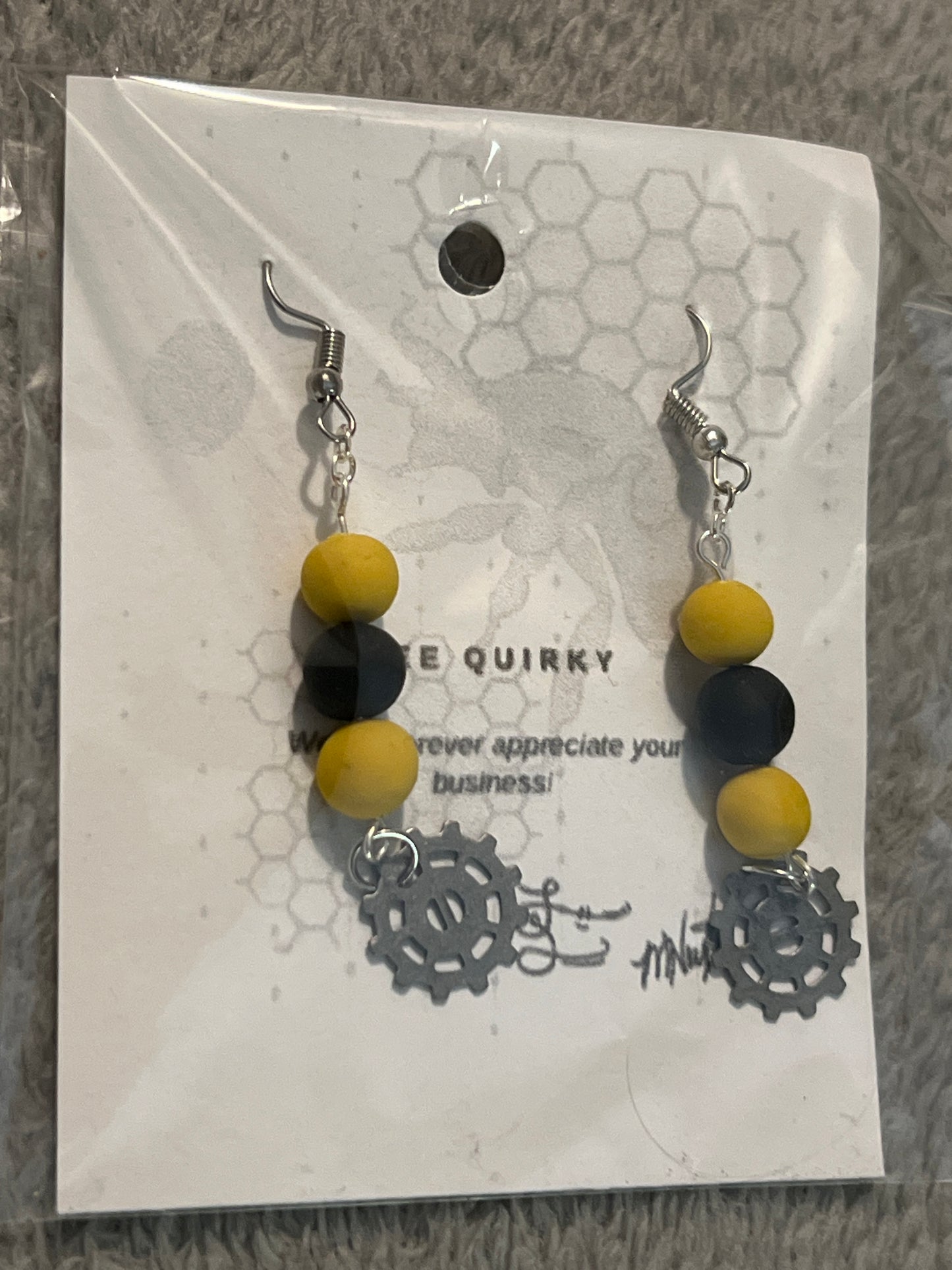 Earrings- Clay Beaded Drop
